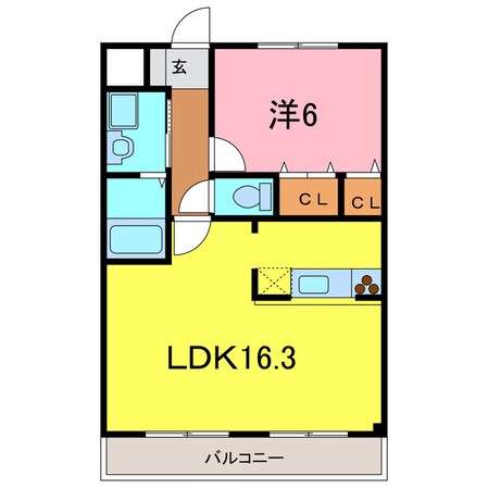 アンプルール　リーブル　サンハイツの物件間取画像